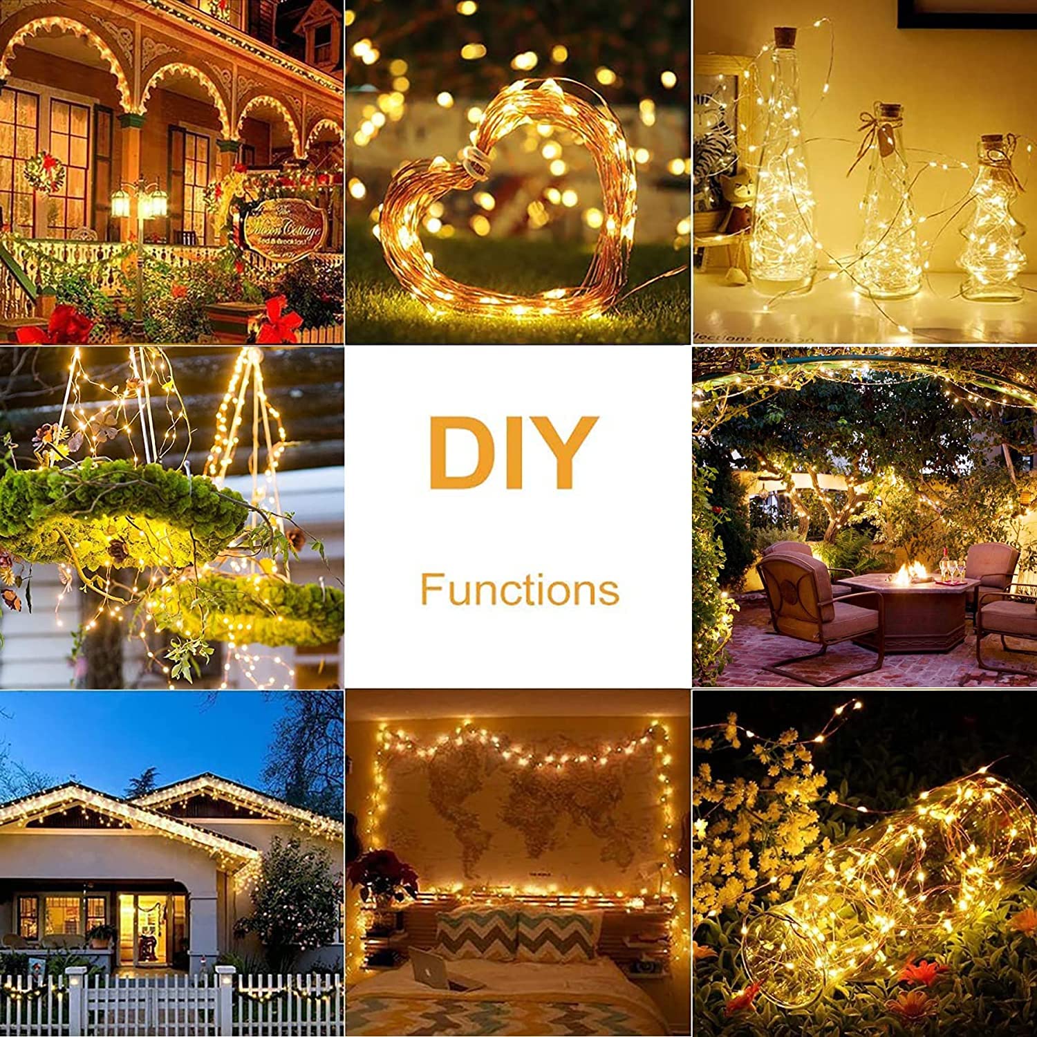 Lichtsnoer op zonne-energie Buiten, ZVO 12 LED Solar String Lights