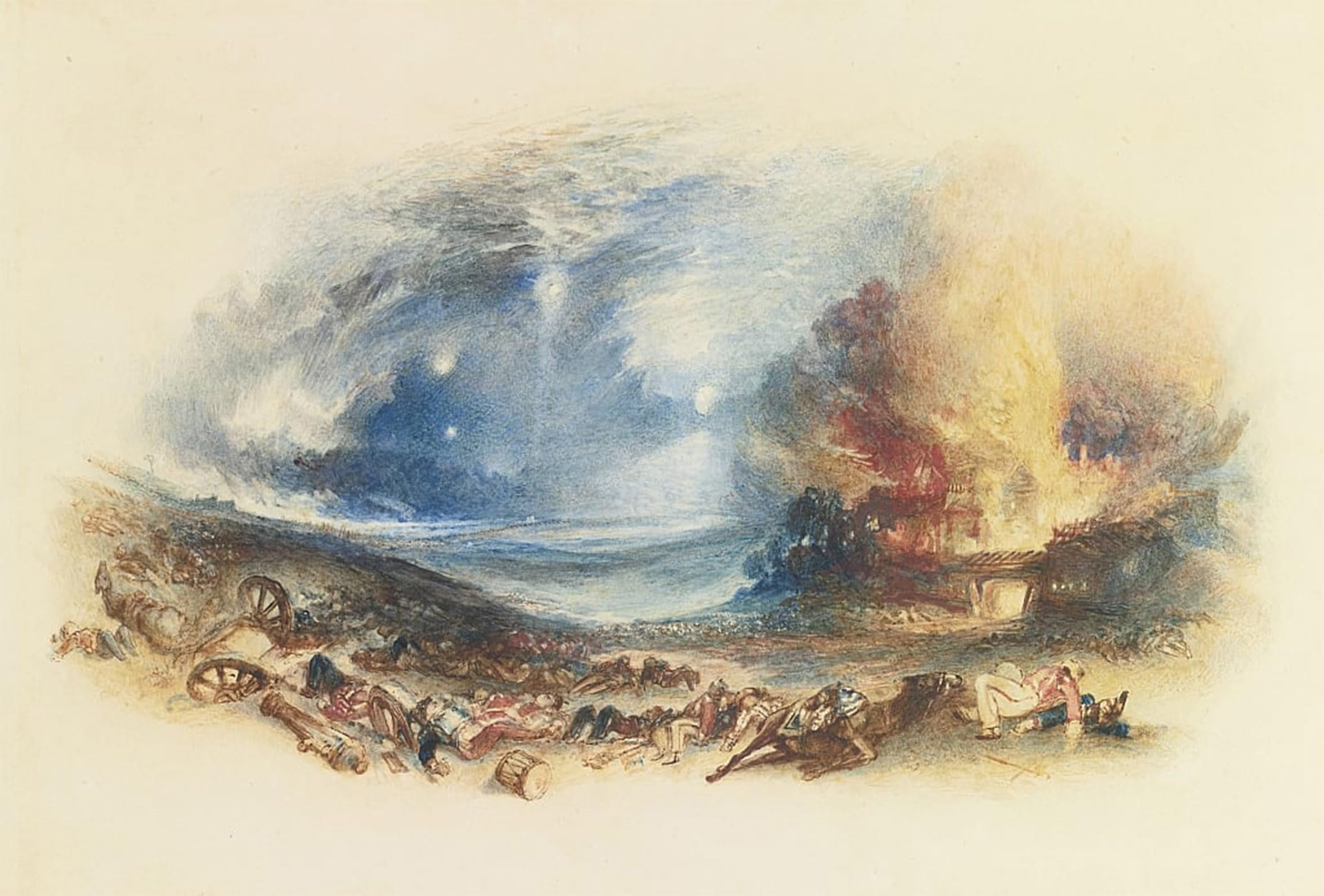Posteriik No Frame Vintage Art Print Images Pictures Print The Field Of Waterloo From Hougoumont By Mallord William Turner Modern Colour Posters For Office Home Decor 60X90cm