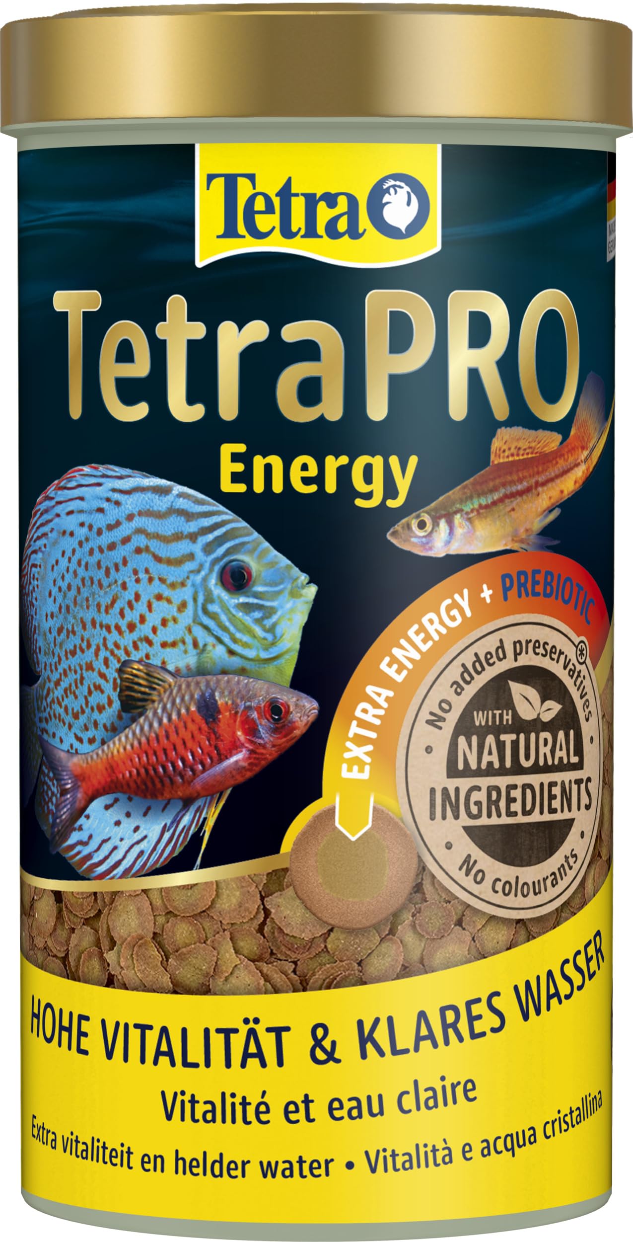 Tetra Pro Energy Multi-Crisps - Mangime per pesci premium con concentrato energetico per una maggiore vitalità, lattina da 500 ml