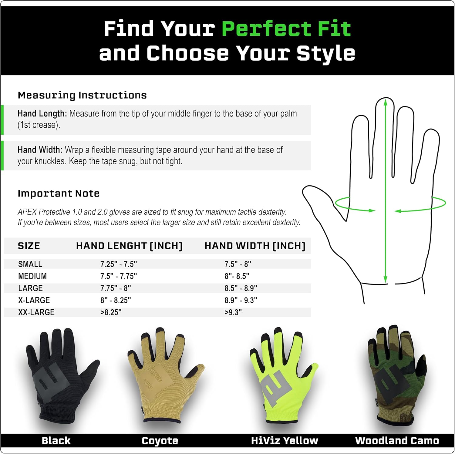 APEX 1.0 High Dexterity Gloves for Multi Sport, Hunting, Shooting, Outdoor Protection, Tactical, Full Finger, Snug Secure Fit, Breathable Design - Image 5