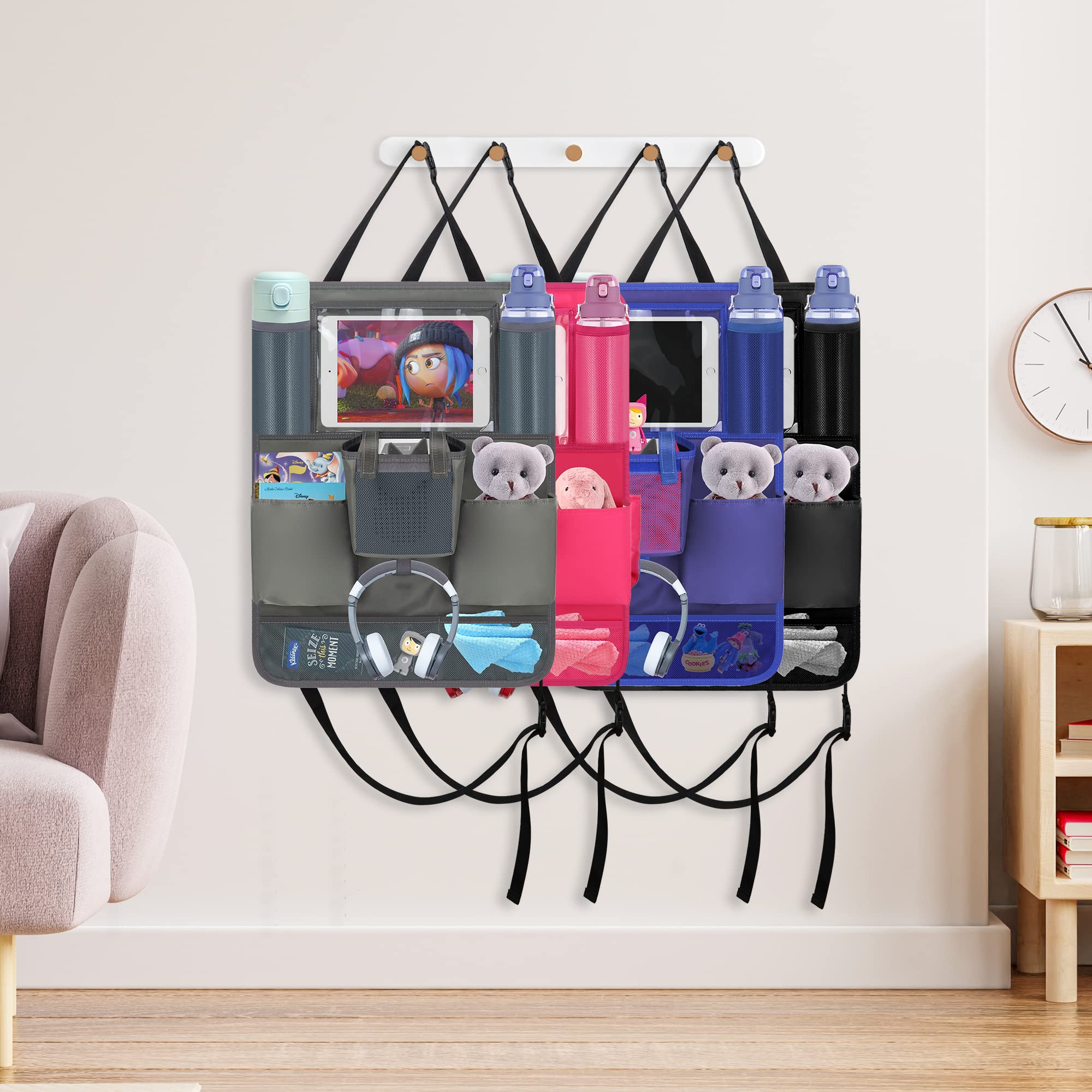Annmore Organizador de Maletero Coche compatible con FABA Cuentacuentos y Personaje Sonoro, Paquete de 2 Negro