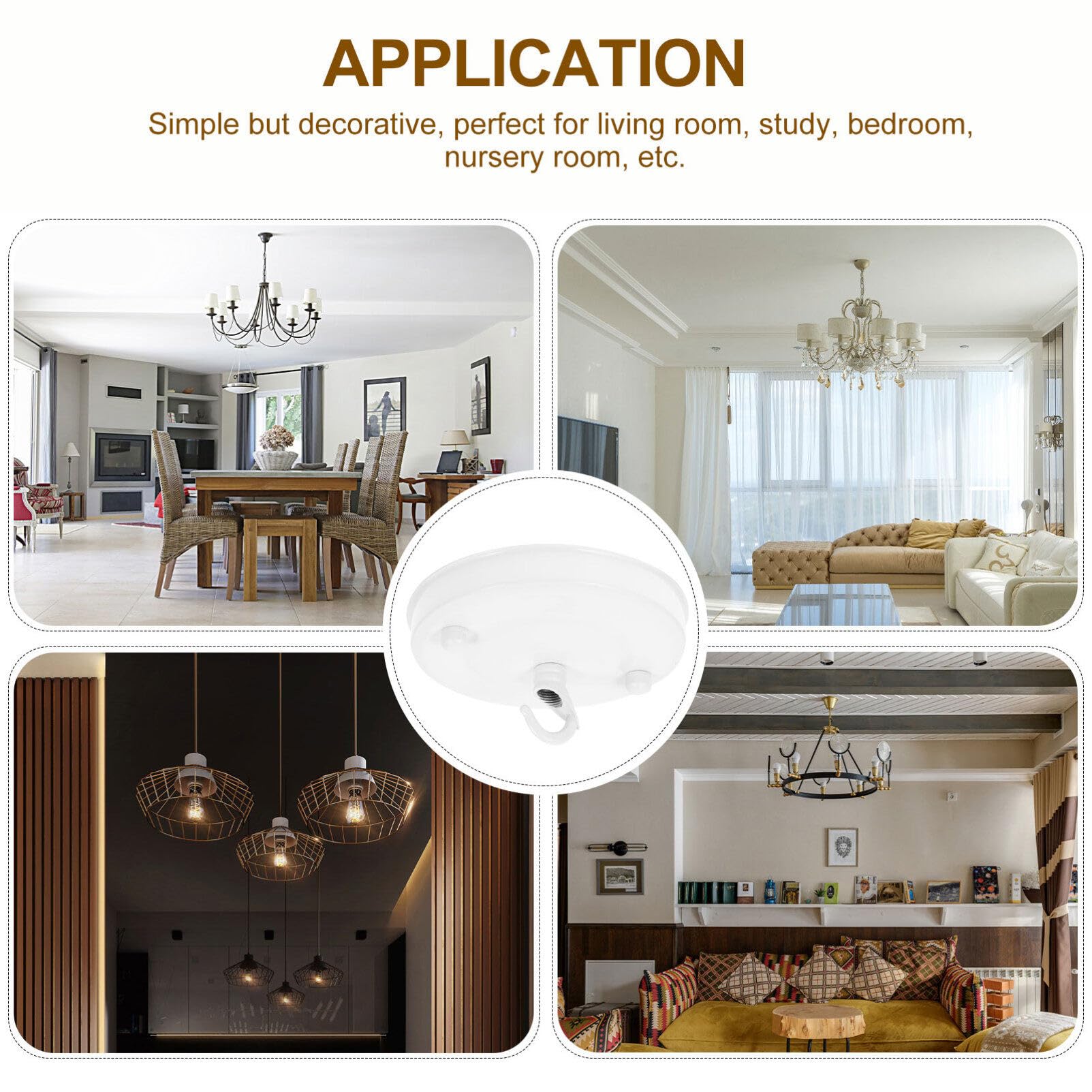 Lamp Shades Chandelier Canopy Kit, ECUDIS 5 1/8 Ceiling Lighting Modern  Steel Canopy Kit Light Fixture Cover Plate With Hardware For Pendant Lighting  Fixtures Oil Rubbed Bronze Hanging Lamp, image size:1603x1603