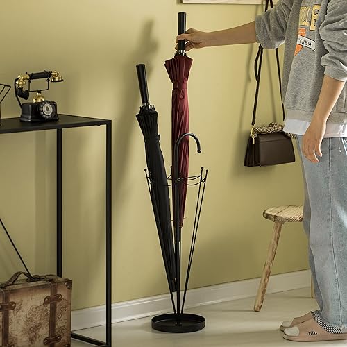Miniatura 2 de Vintiquewise Soporte de paraguas creativo en forma de paraguas negro para interiores y exteriores