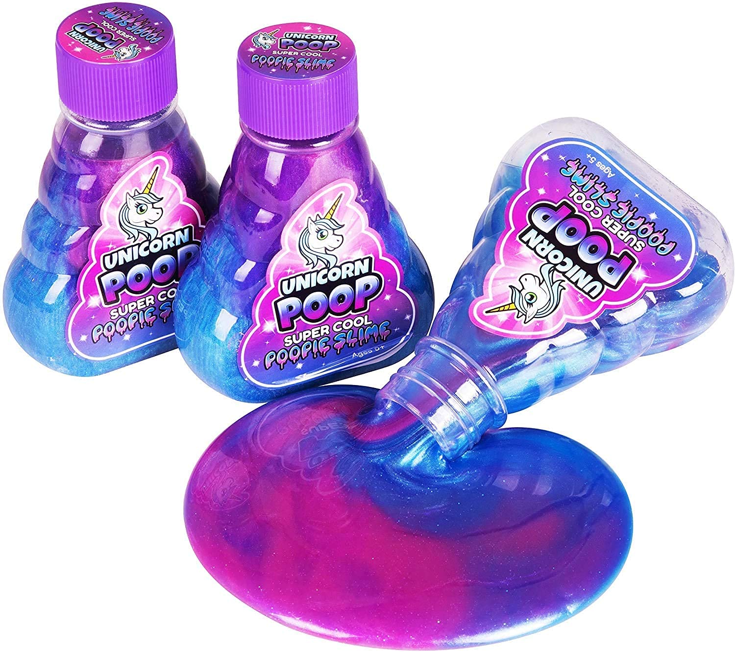 DIY Unicorn Poop Poopie Slime【Pack of 1】 for Kids 100% Safe & Non-Toxic【Multi-Colored】-image-37