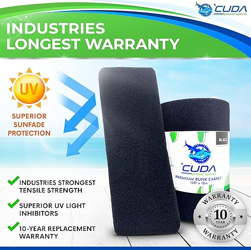 Miniatura 5 de Cuda - Alfombra marina de primera calidad de varios tamaños, 23 onzas, alfombra marina de primera calidad para barcos, literas de remolques de