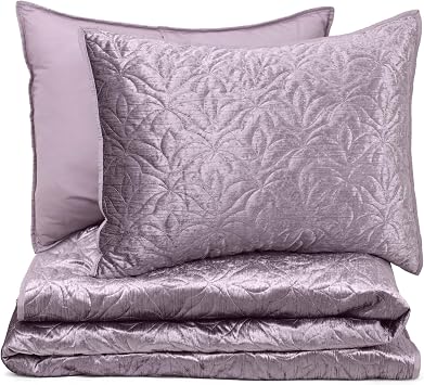 Lemon Tree Lillith Quilt Set 2-Piece Twin/Twin XL Bed Set Dorm Room Essentials Supersoft Bedding Set Durable Microfiber Apartment Decor Easy Wash Mauve