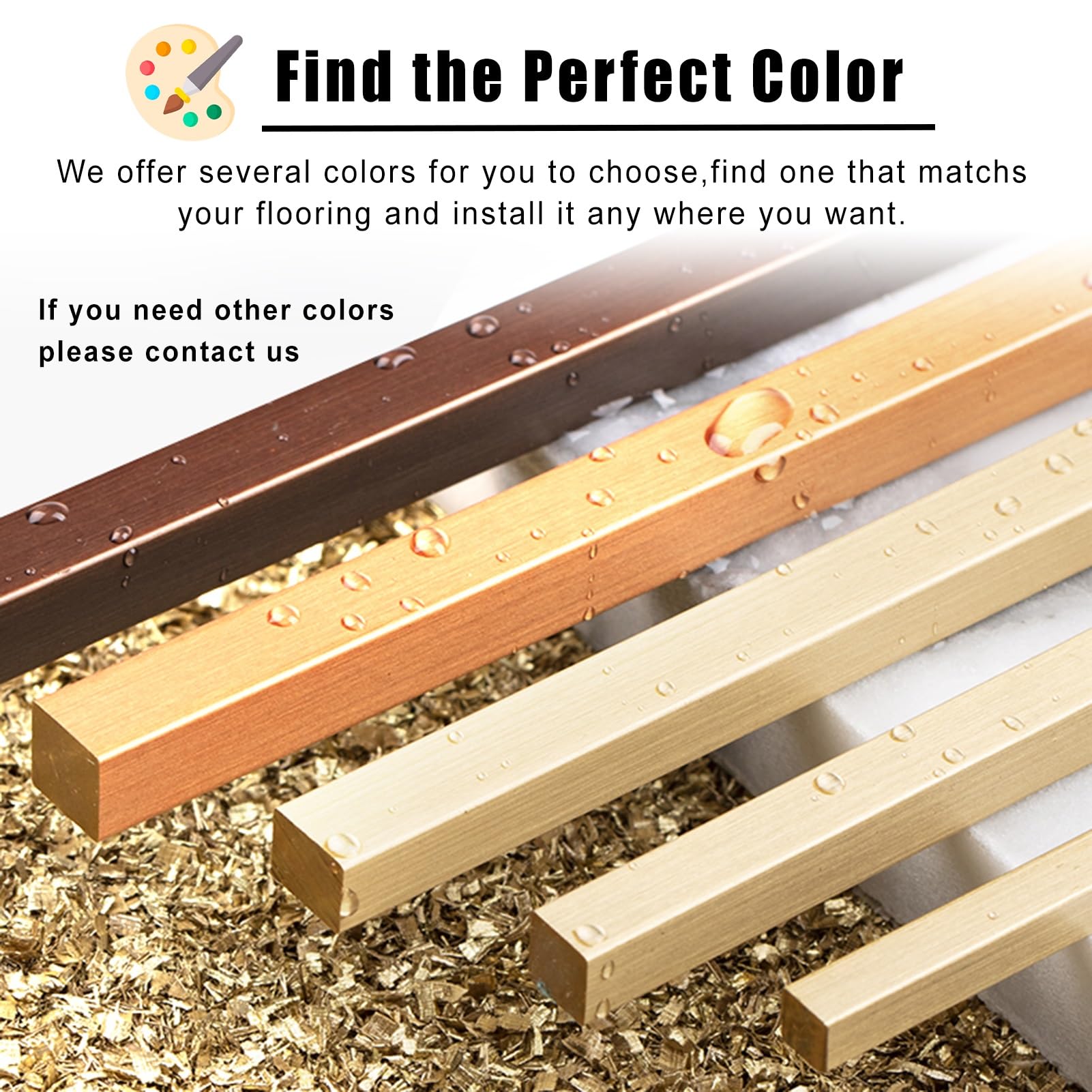 Blazea White Aluminum T Molding Floor Transition Strip, Wood To Tile Seam Strips Door Threshold Bar For Doorways, Waterproof Floor Gap Cover Edging Trim(135cm (53