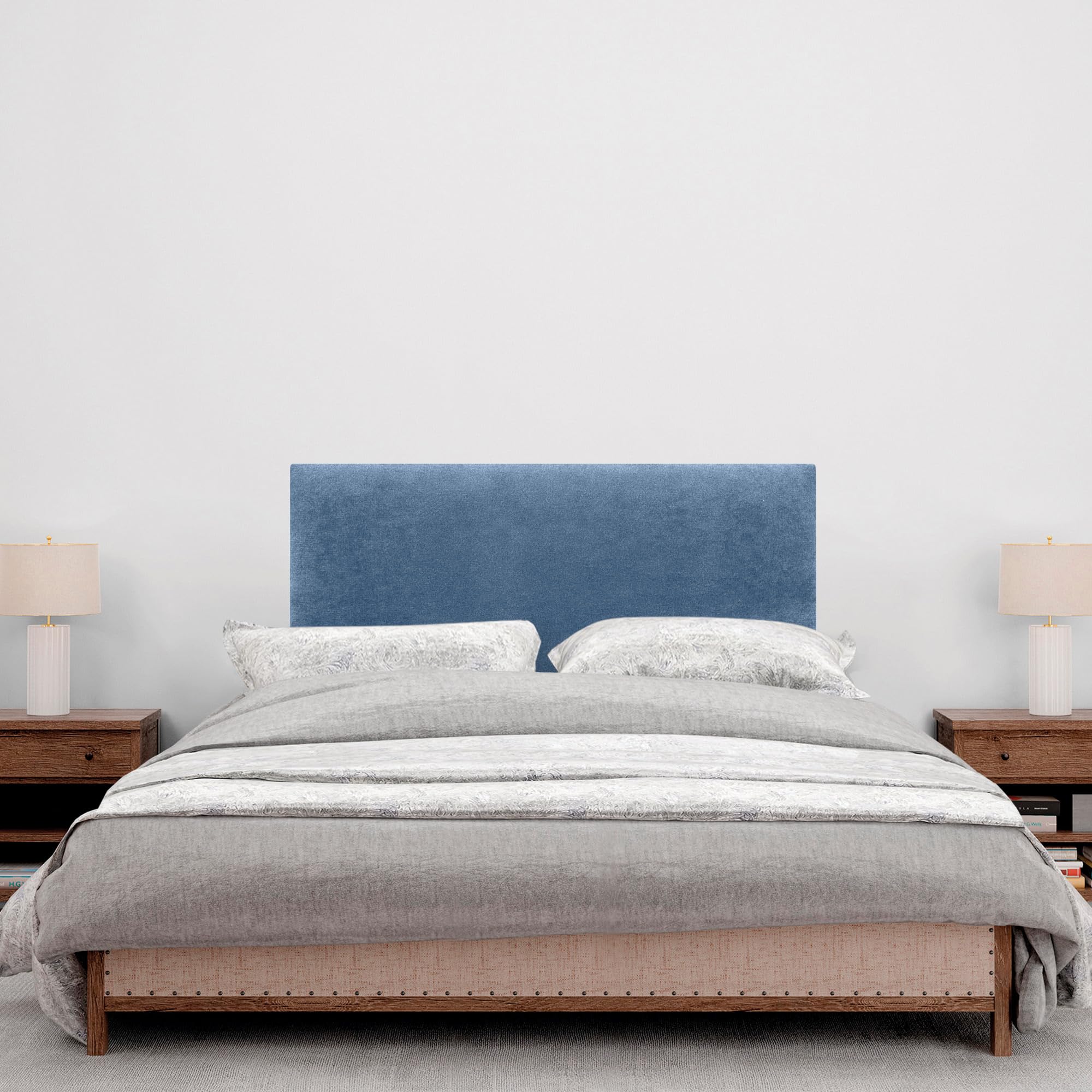 Testata Letto Imbottita DHOME In Similpelle Bianco Hueso - 95cm Liscia Di Lusso Con Trattamento Antimacchia