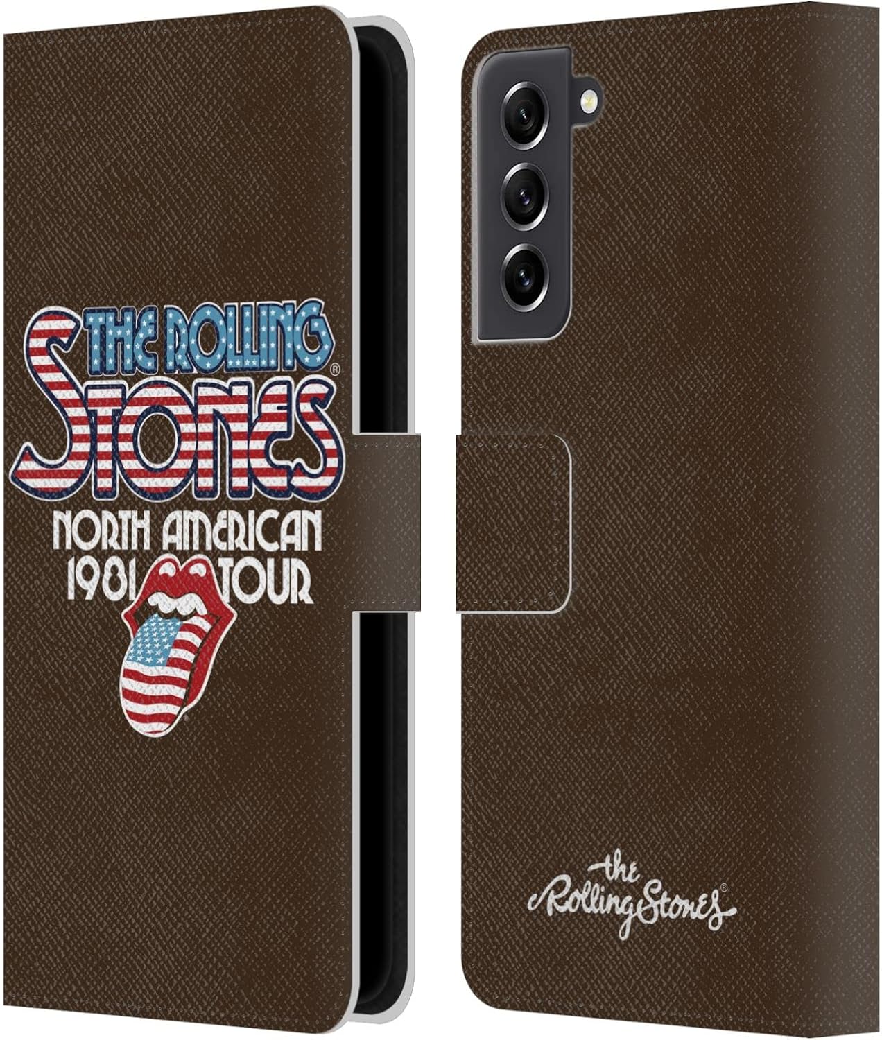Head Case Designs Officially Licensed The Rolling Stones North American Tour 1981 Key Art Leather Wallet Case Compatible with Samsung Galaxy S21 FE 5G