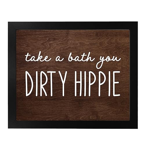 Miniatura 5 de Take A Bath - Funny Bathroom Wall Decor Art, Our Rustic Typographic Wood Replica Wall Art Print Sign is Great Humorous Gift for Home & Guest