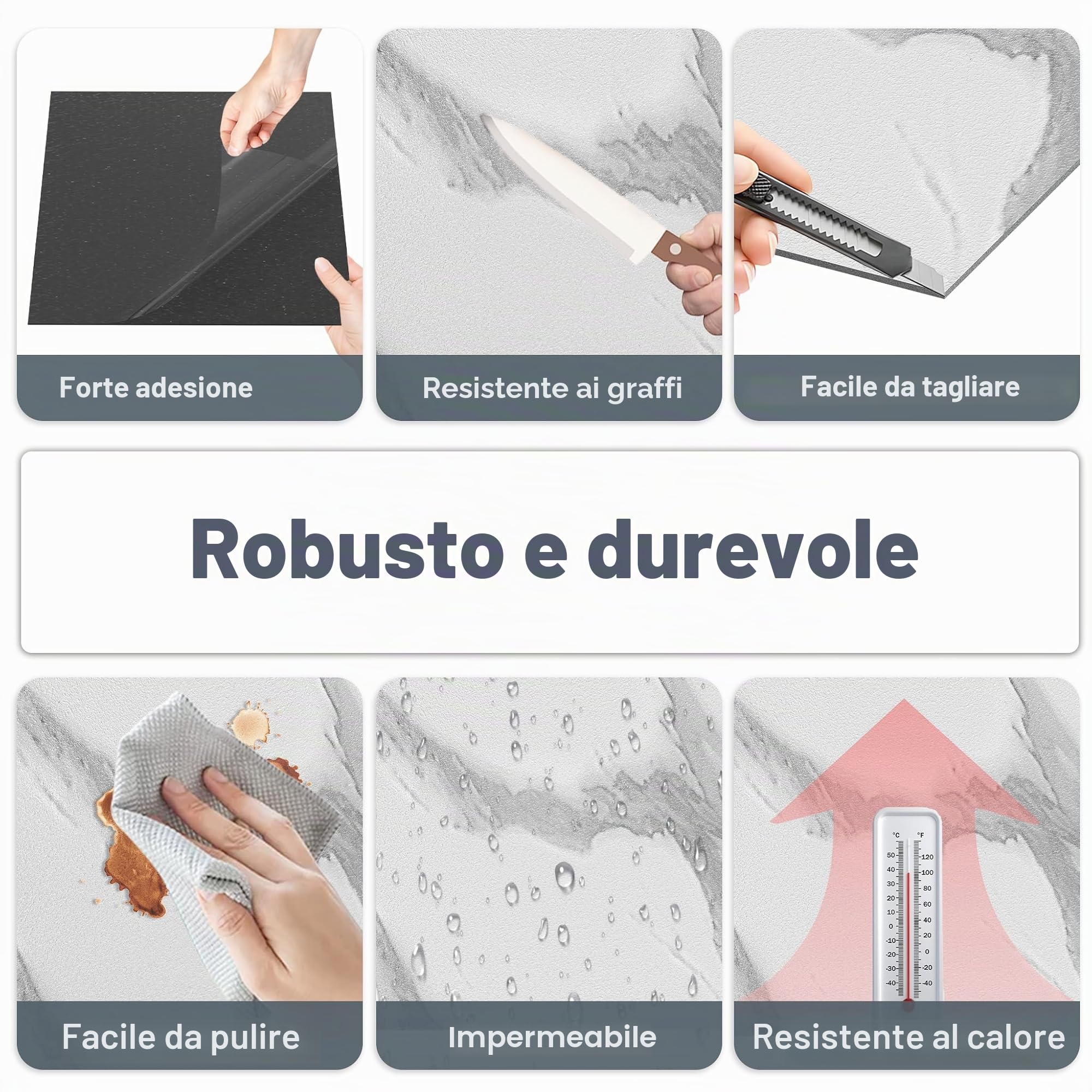 ACXIN Pavimento in PVC autoadesivo con effetto piastrelle, piastrelle adesive per pavimenti, impermeabili, per cucina, bagno, soggiorno (motivo bianco, 5 m², confezione: 54 piastrelle)