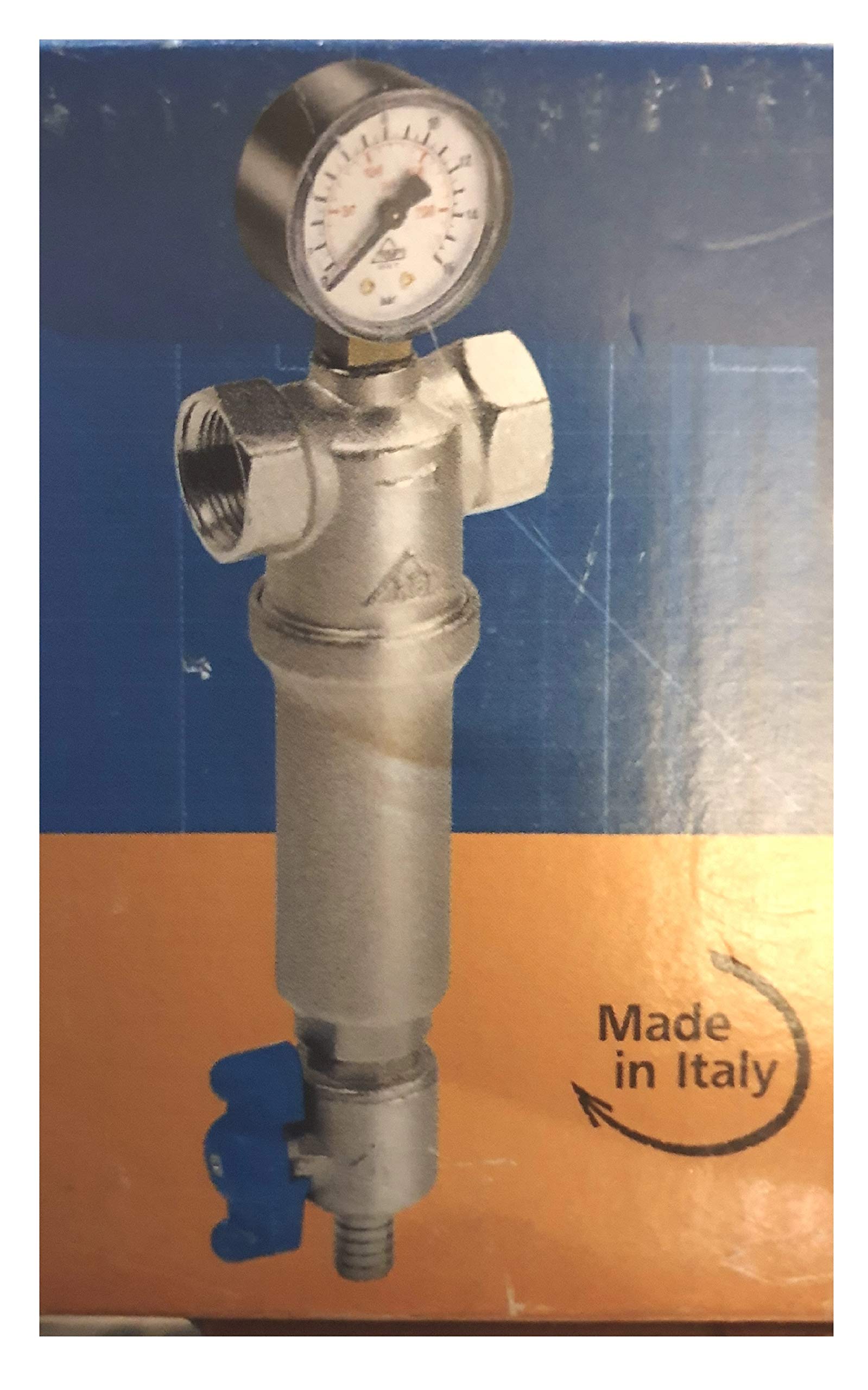 RBM Wasserfilter selbstreinigend 1" PN 16 MS 58 Artikel-Nr. 01260610 mit Messanzeige