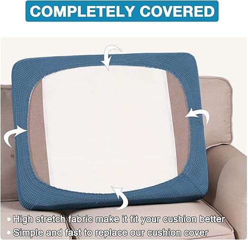 Vista 84 de Funda de cojín de alta elasticidad, para sofá, funda de cojín protectora para sofá, para asiento de sofá, cubierta para sofá suave, flexible
