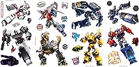 Vista 2 de RoomMates RMK4231SCS Transformers All Time Favorites Peel and Stick Wall Decals,blue, red, yellow