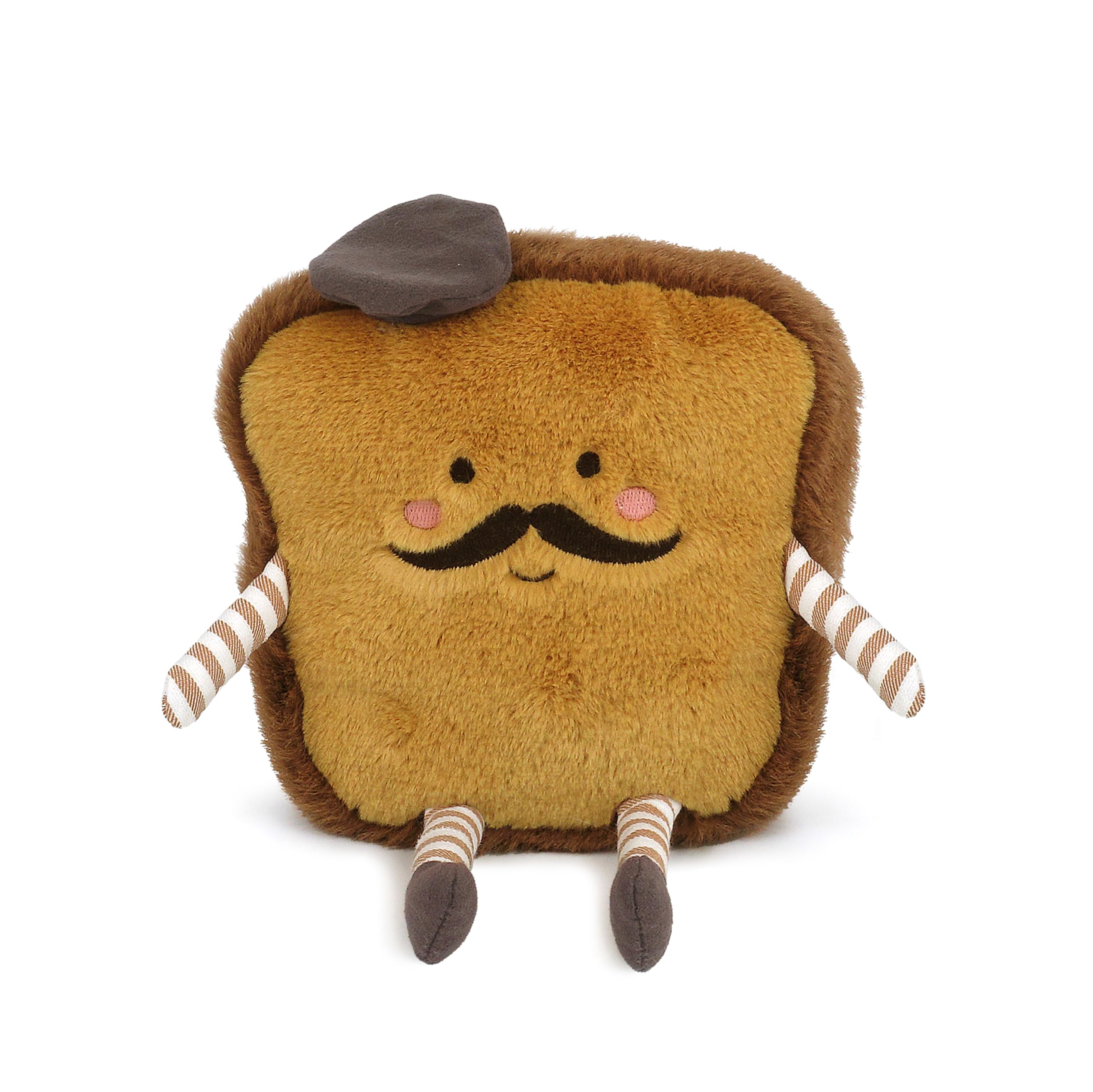 MON AMI Monsieur Toast Plush Toy, 9-Inch Food Stuffed Toy Kids Gift Idea