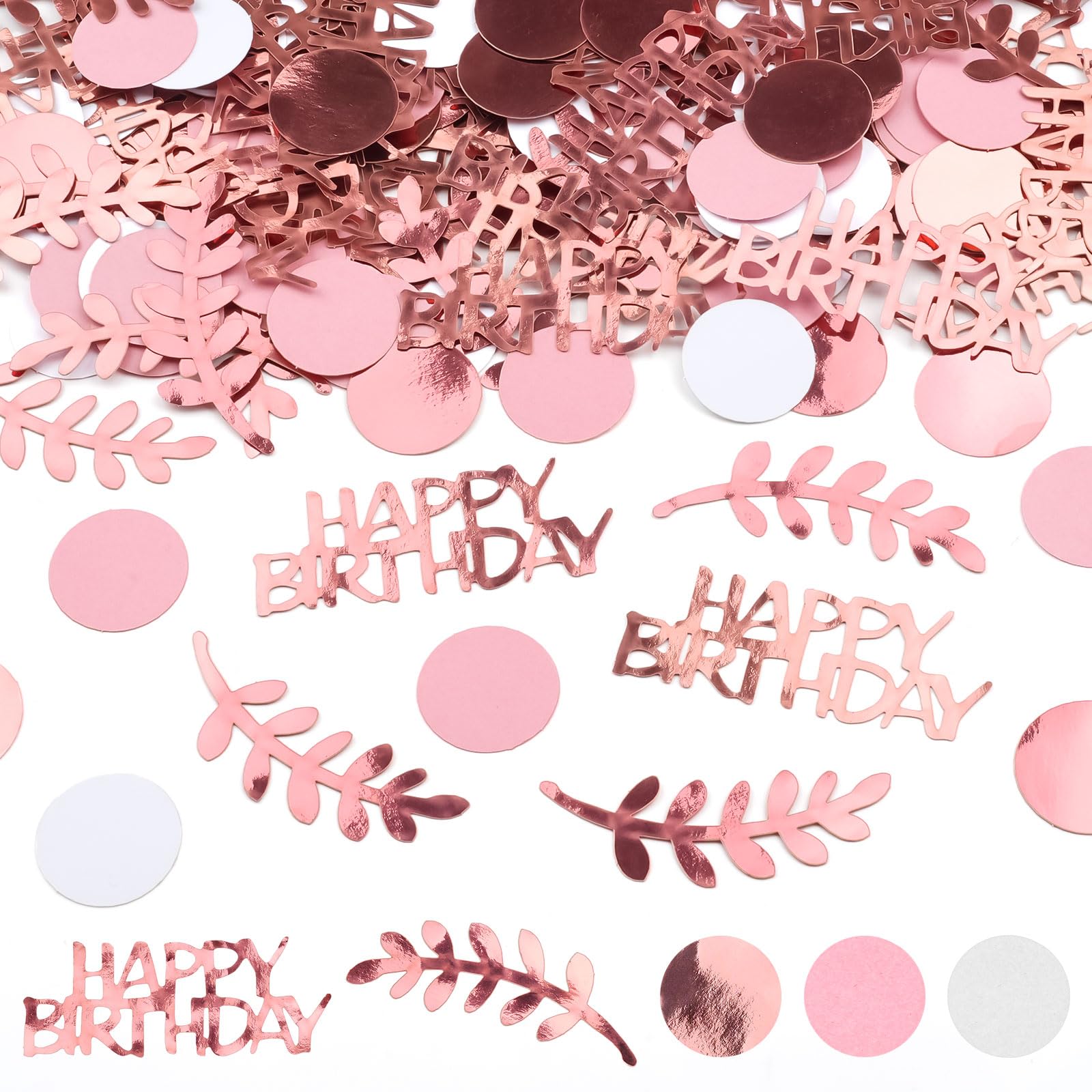 200 Stück Rosa Konfetti Geburtstag Deko - Happy Birthday Streudeko für Party