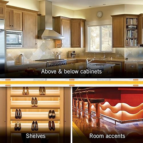 Miniatura 5 de Armacost Lighting RibbonFlex LUX AC regulable blanco COB LED tira luz kit suave blanco 3000K 421570