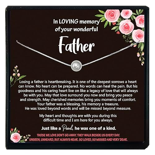 Miniatura 7 de 14K Rose Gold-filled Sympathy Gifts for Loss of Father, Memorial Gifts for Loss of Dad, Bereavement Gifts, Necklace with Meaningful Message