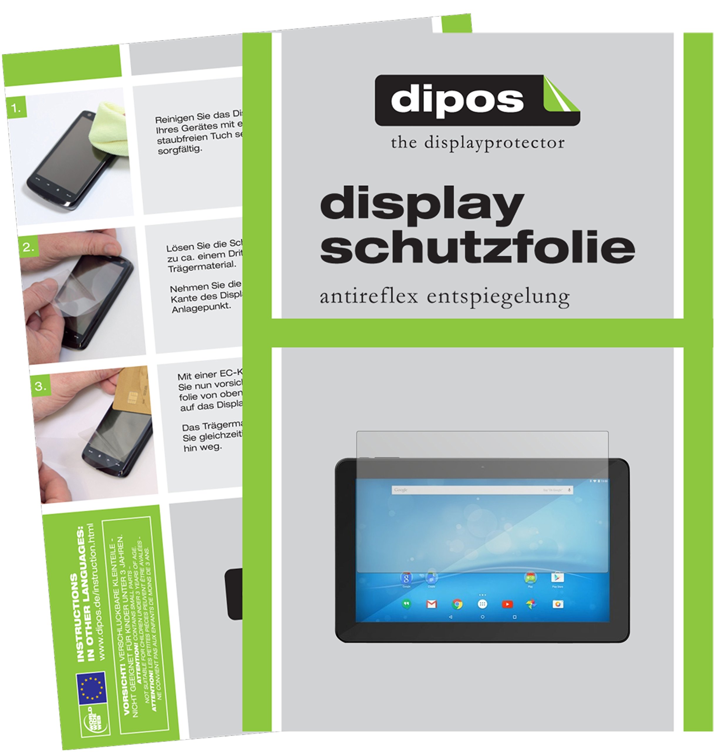 dipos 2x Film protection écran mat pour Format 21.5 Zoll Wide 477 x 268 mm