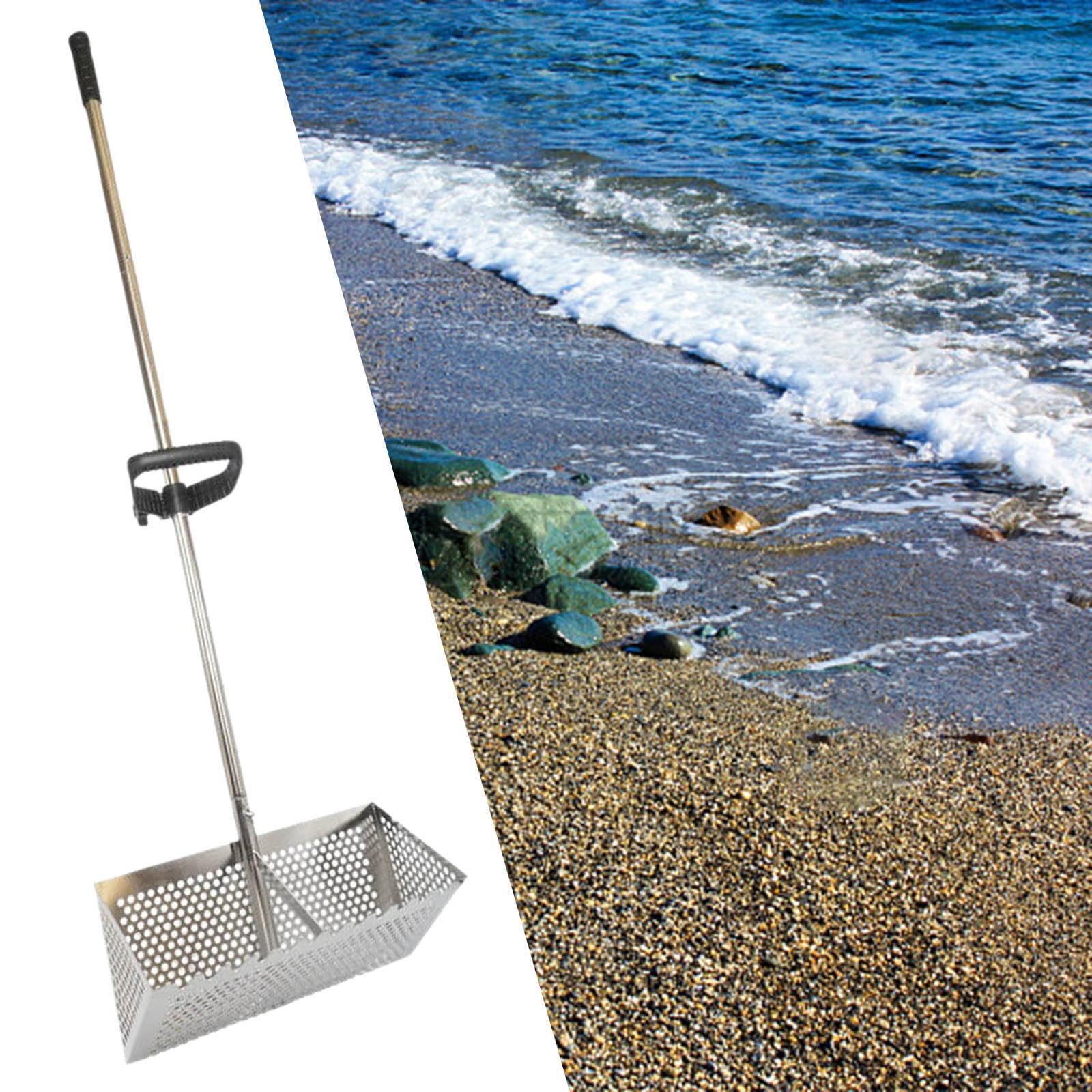 Vielseitiger Strandrechen, Sandrechen, Flohrechen – ein robustes, handliches Gartenwerkzeug für effiziente Outdoor Aktivitäten am Strand. Multifunktionales Garten und Landwirtschaftswerkzeug.