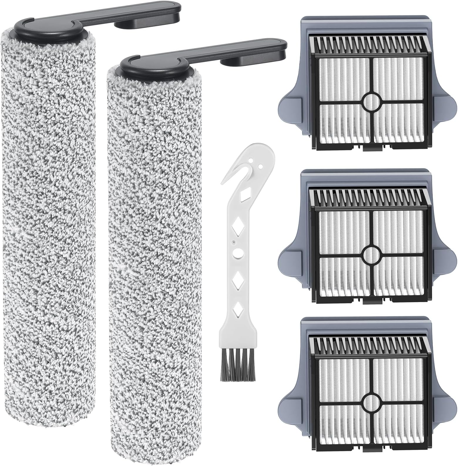 S7 PRO Brush Roller (Work for Version 1 - FW200300US) and HEPA Filter Set Compatible with Tineco Floor ONE One S7 PRO Cordless Wet Dry Vacuum Cleaner, 2+3 Pack (NOT FIT Version 2 - FW221100US)