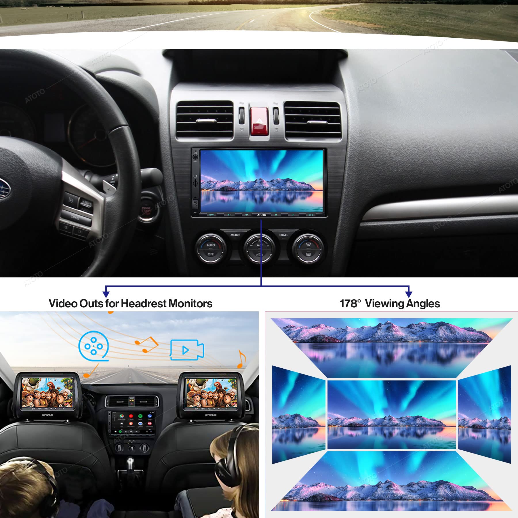 Buy ATOTO F7 DoubleDIN Car Stereo, CarPlay & Android Auto, 7in Touchscreen inDash Navigation