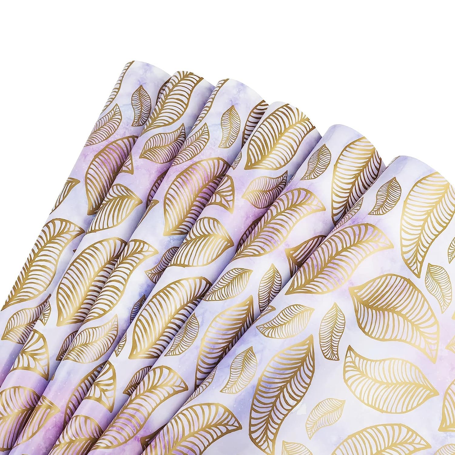 Birch & Co. Gift Wrapping Paper Sheet - Gift Paper - Gift Wrapper - Gift Packing Materials - Premium Design Paper Sheet For Gift Packing, Pack Of 12 - Leaf,Multicolor
