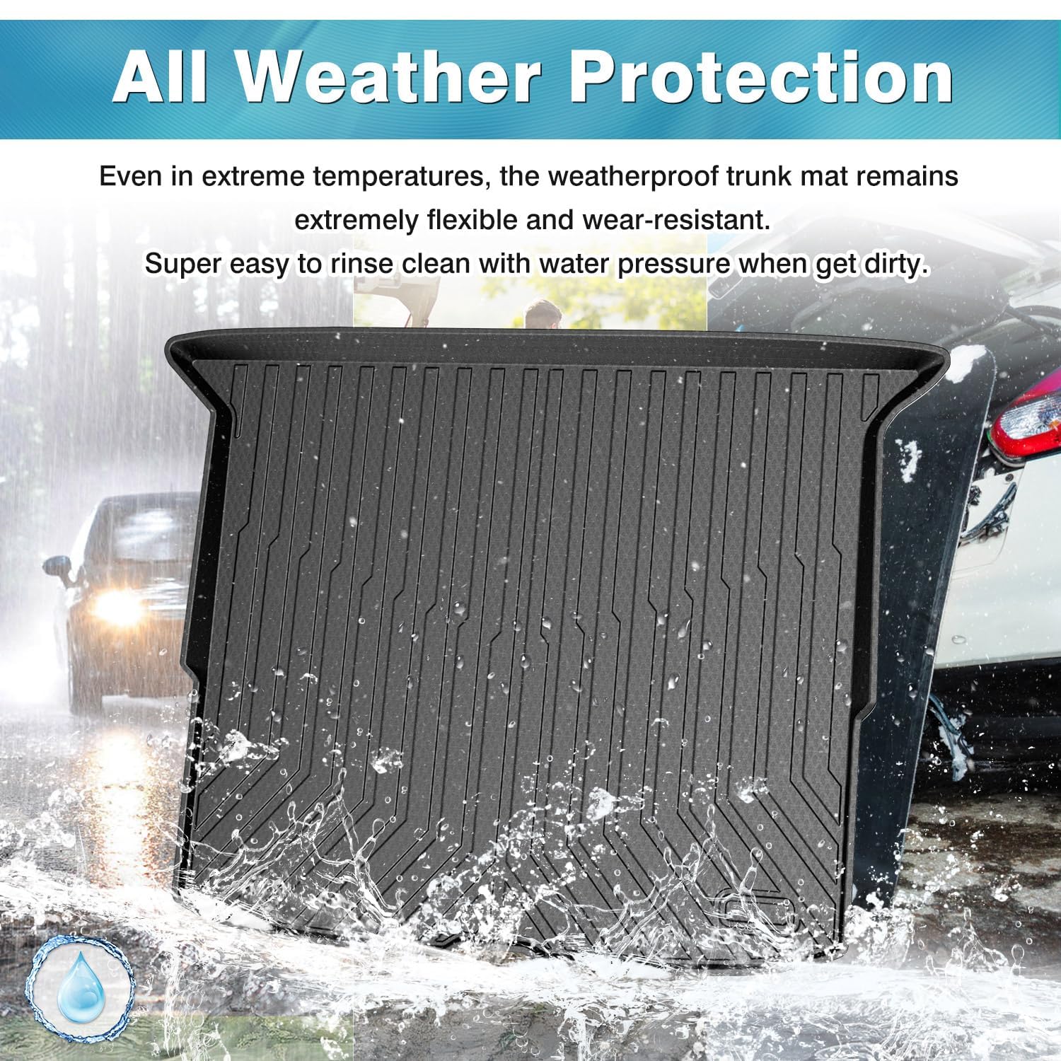 AOMSAZTO All Weather Guard Cargo Liners Compatible With Subaru Forester - View #5