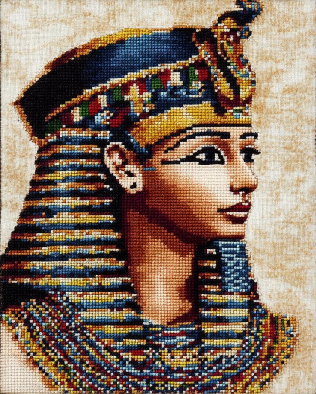 AxiangziK DIY Latch Hook Rugs Kits King of Egypt Latch Hook Kits for Beginners，Seniors，3D DIY Enthusiasts Rug Making Set 23x35in