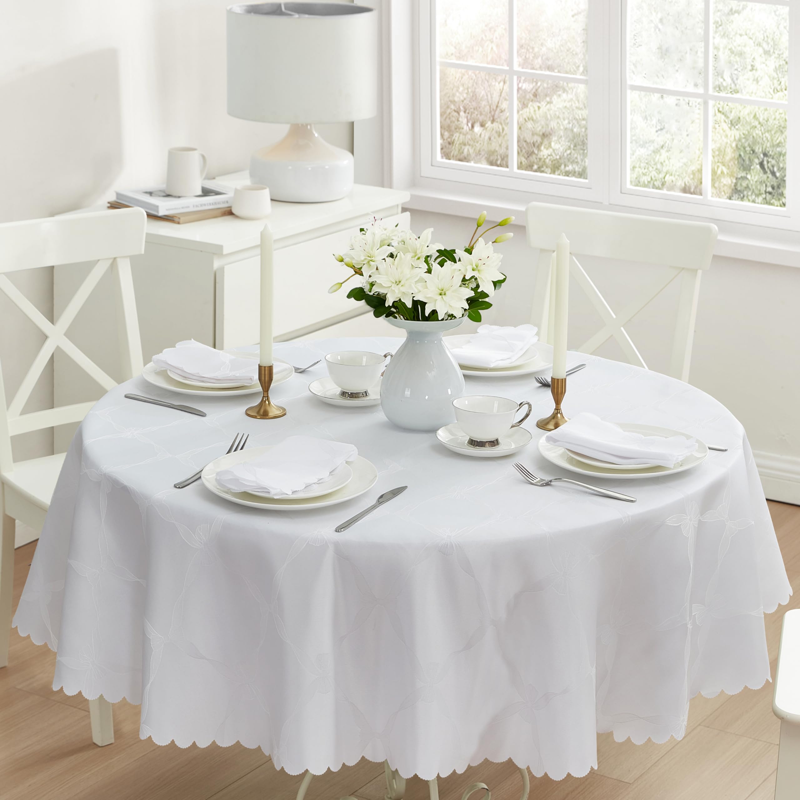 EHouseHome Heavy Duty Fabric Tablecloth with