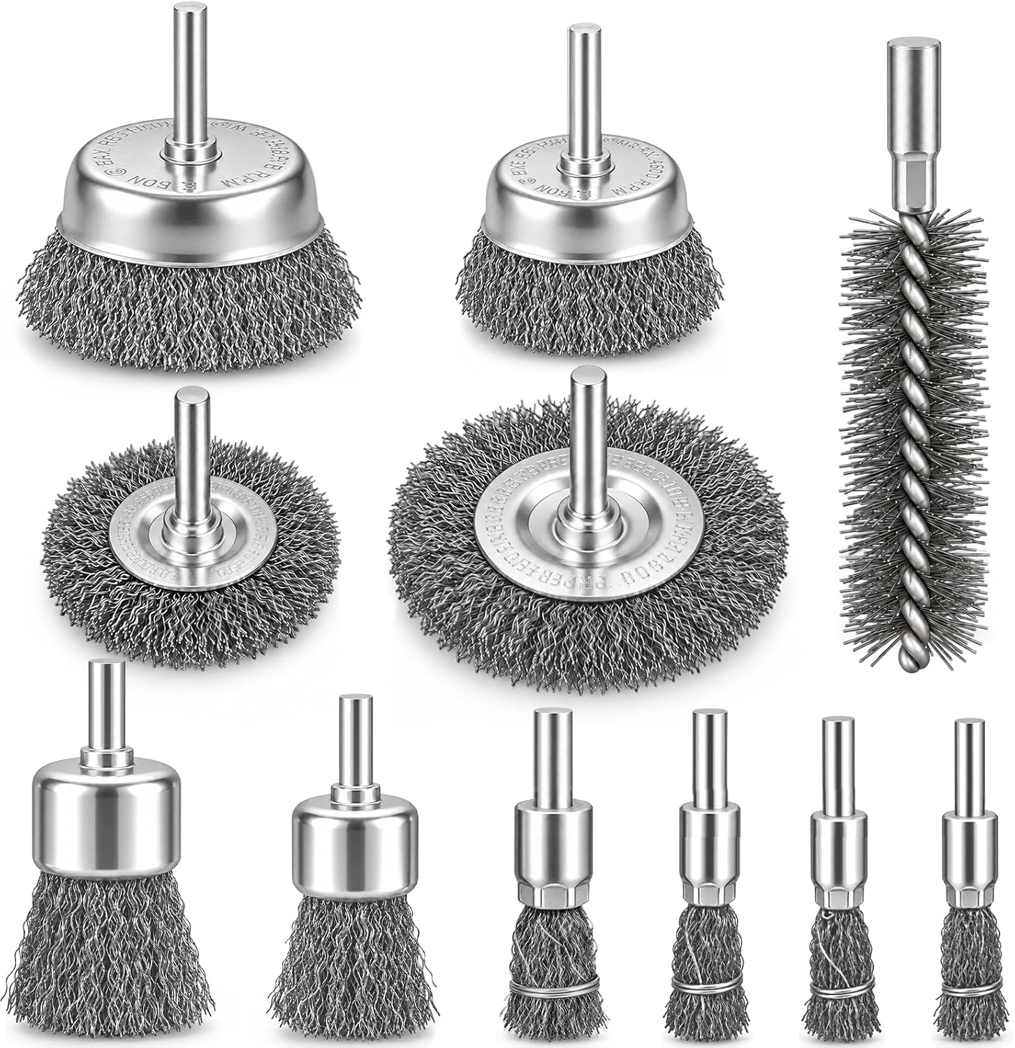 Kit de 11 brosses métalliques 6 mm pour perceuse – Veralendia