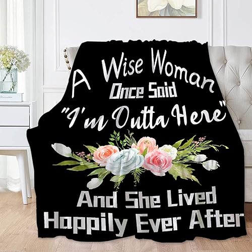 Touchish She Lived Happily Ever After - Manta suave para sofá, siesta para todas las estaciones, tapiz para decoración del hogar, regalos para