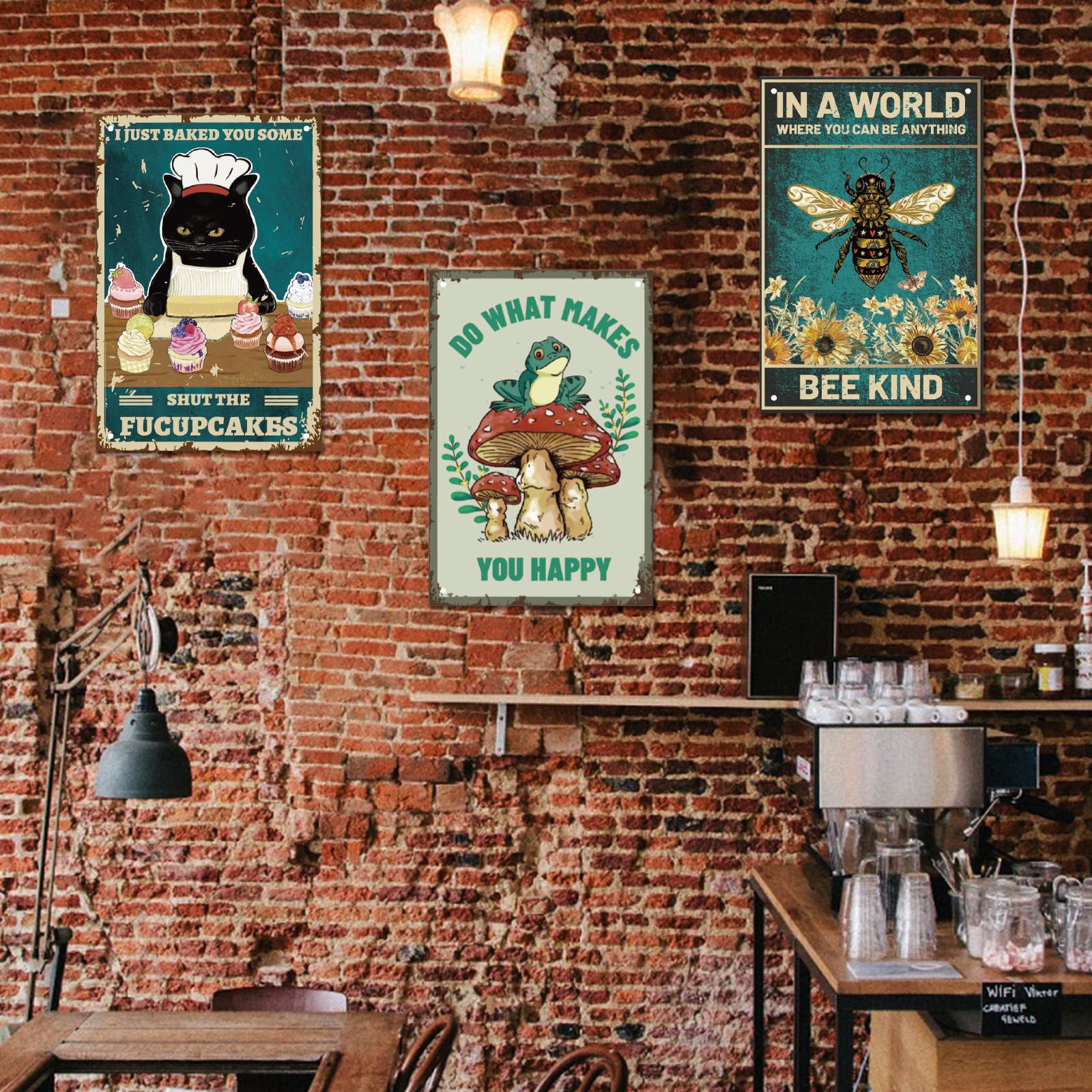 Large Green Metal Coffee Sign | A Cottage in the City