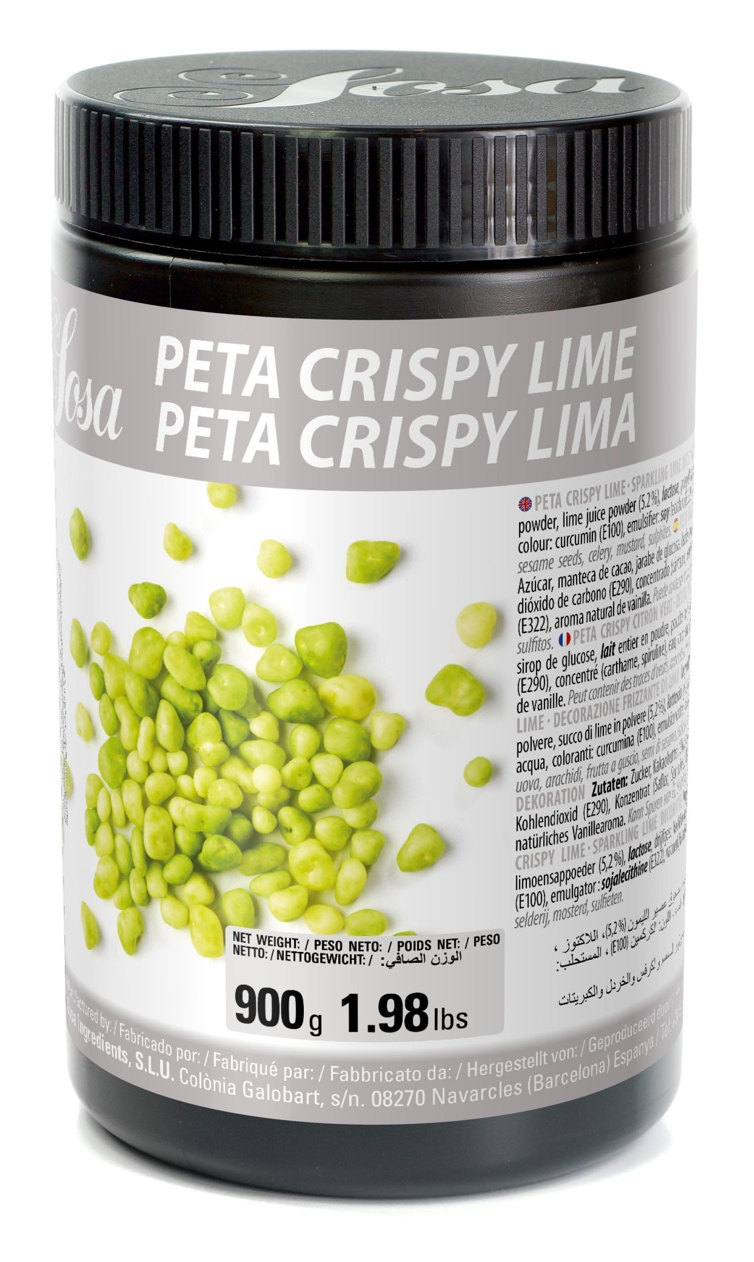SOSA Peta Crispy Limette – Chips mit prickelnder Textur – Format 750 g – Für den Lebensmittelgebrauch