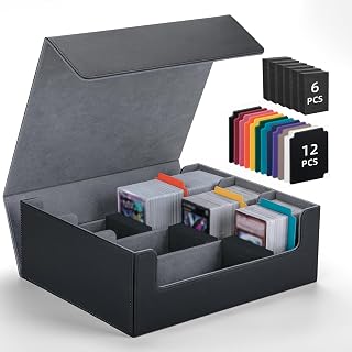 Astrell MTG Deck Box: Large Capacity Leather Storage for 1800+ Cards, 12 Dividers, Magnetic Closure, TCG Sports Card Case