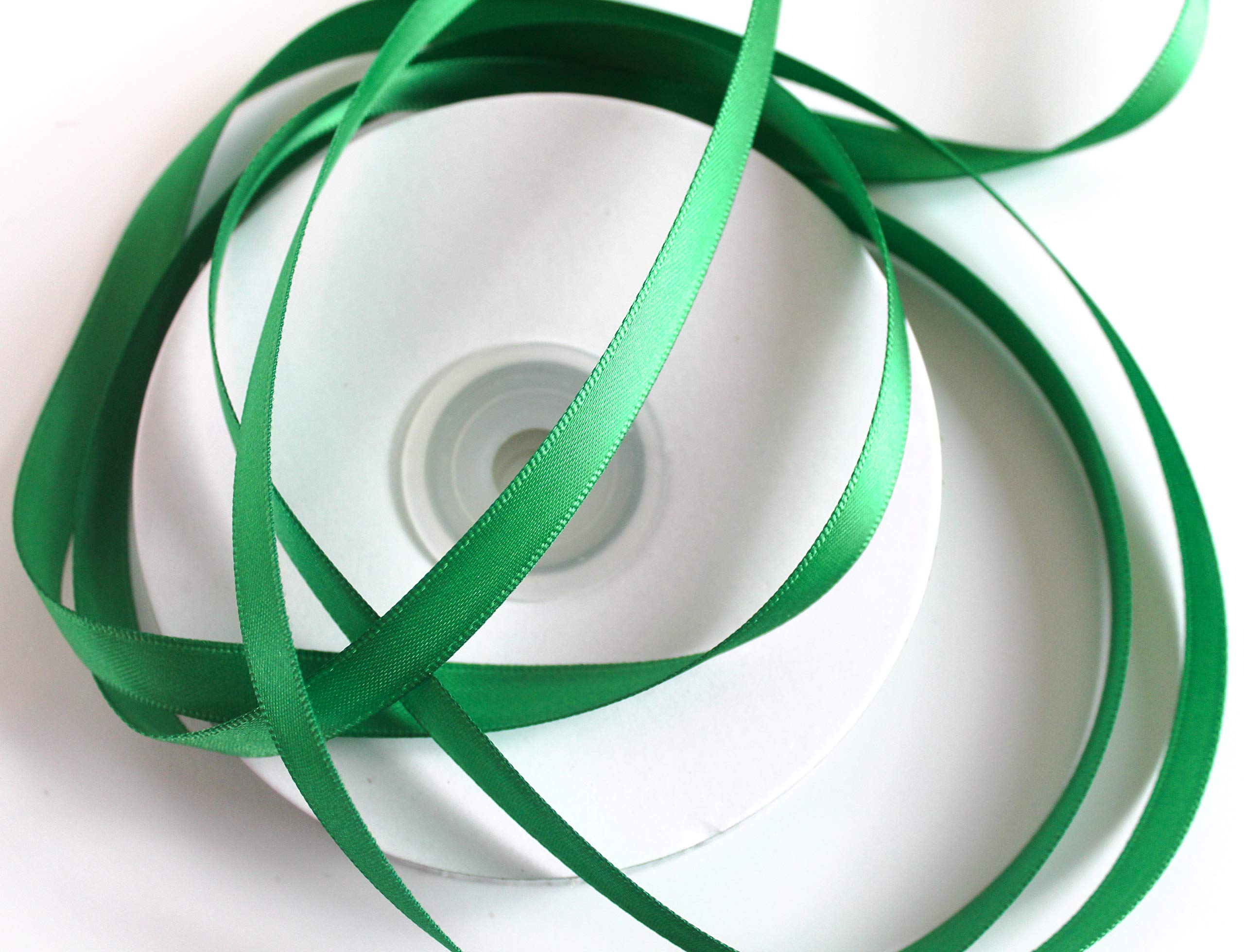 CaPiSo Ruban De Satin Brillant Double Face - 25 M - 10 Mm - Vert