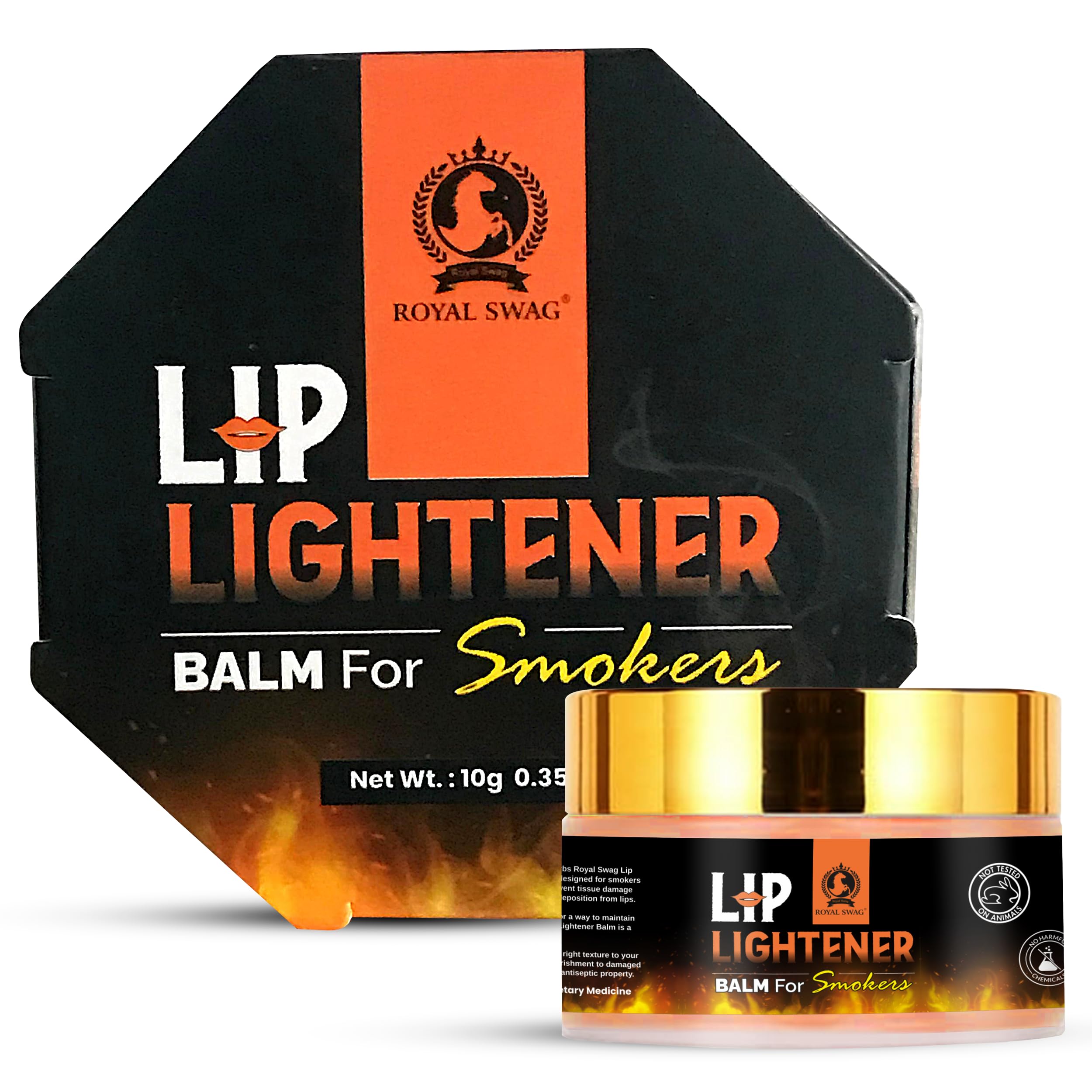 ROYAL SWAG Lip Lightener Balm For Smokers Men and Women 10 gram(0.35 oz) For Dry, Chapped, Dark Lips And Smoked Lips | All-Natural Ingredients, Almond Oil, Castor Oil and Beetroot Extracts-image-41