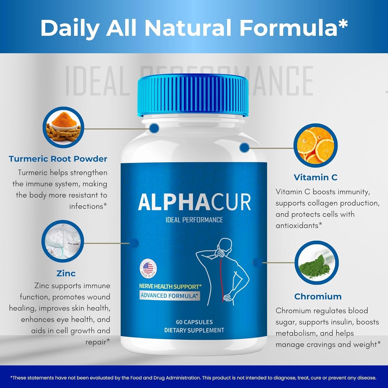 AlphaCur for Neuropathy Advanced Formula Capsules, Official AlphaCur for Nerve Pain Supplement Pills - Maximum, Strength All Natural Healthy Circulation & Stable Levels, Alpha Cur Reviews (2 Pack) - Image 7