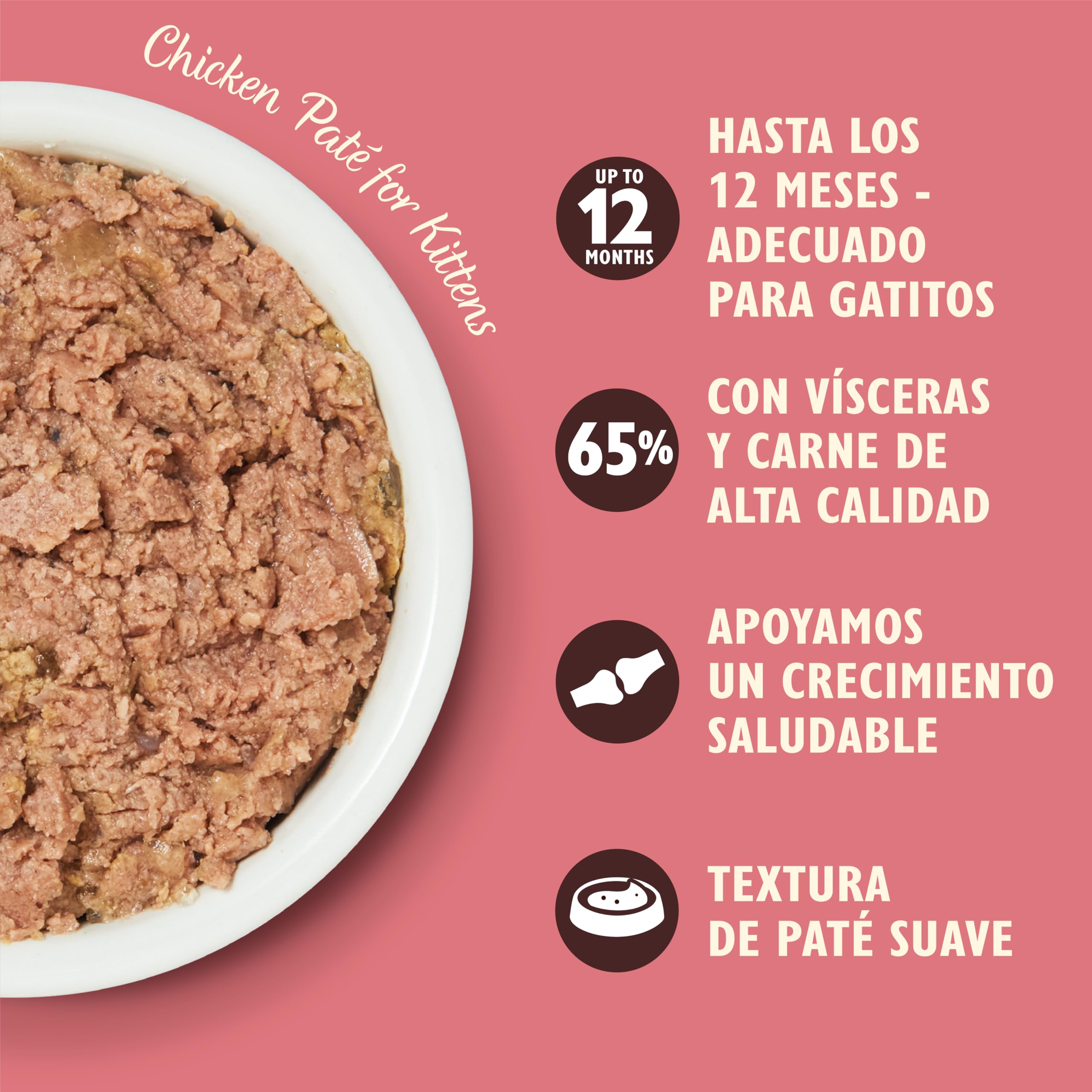 Lily's Kitchen Paté Suave para Gatito, Pollo + Ternera (19 x 85 g)