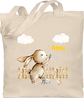 Geschenk mit Namen personalisiert by Shirtracer - Baumwolltasche personalisiert mit Namen - Ostergeschenke Ostern - Süßer ...