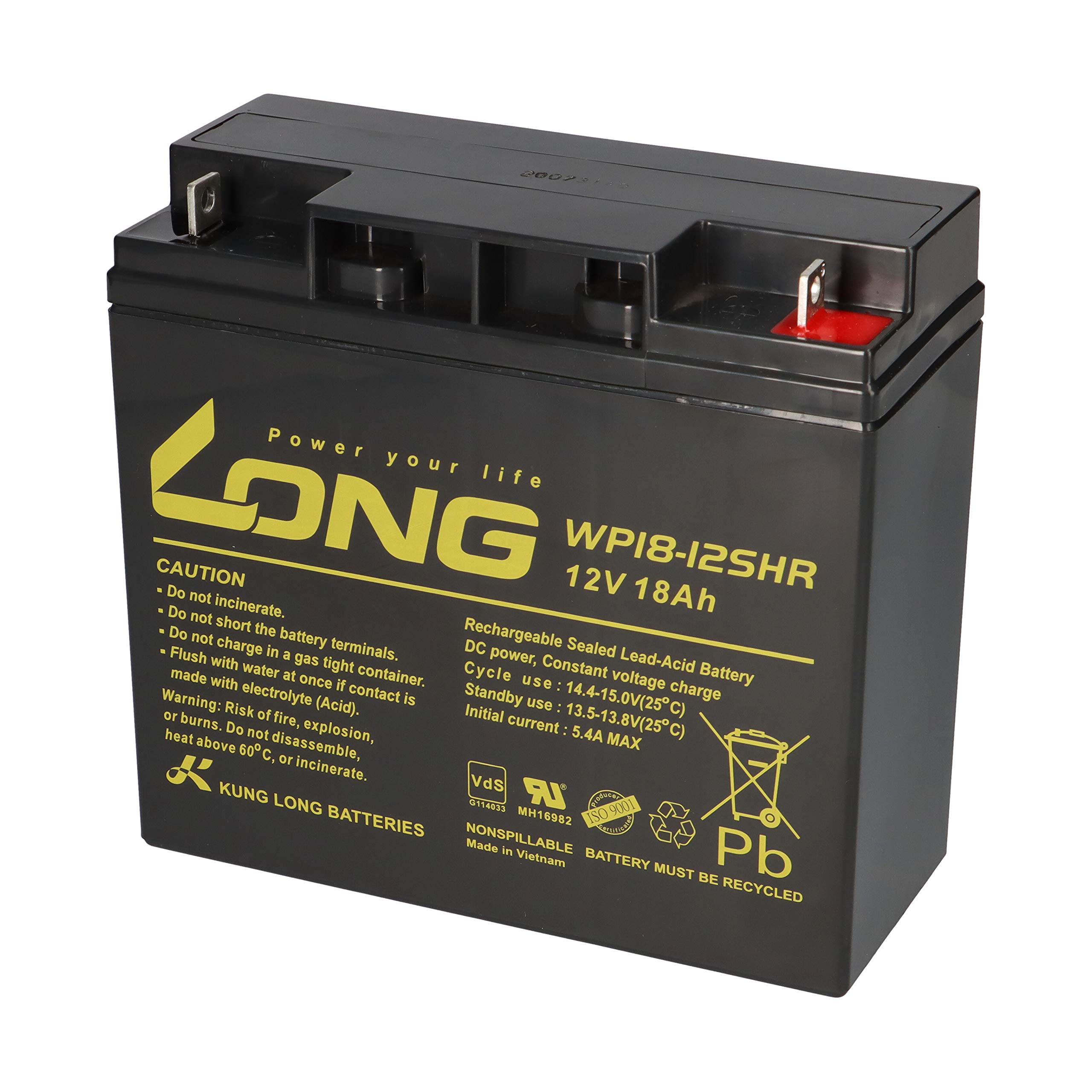 Juego de 2 baterías de 12 V 18 Ah compatibles con UPC APC RBC7 RBC 7, duraderas, sin mantenimiento, fiables