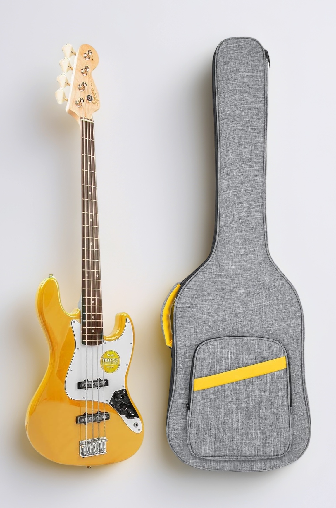 LETSROCK Bass Guitar Case, Gig Bag With Thick Padding, Backpack Soft Electric Guitar Bag, Dual Adjustable Shoulder Strap, Pocket & Neck Strap, Gray, Modern