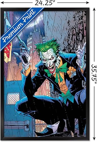Miniatura 3 de Trends International DC Comics - Póster de pared de The Joker - Bang, 22.375 x 34 pulgadas, versión enmarcada en negro Versión enmarcada Barnwood