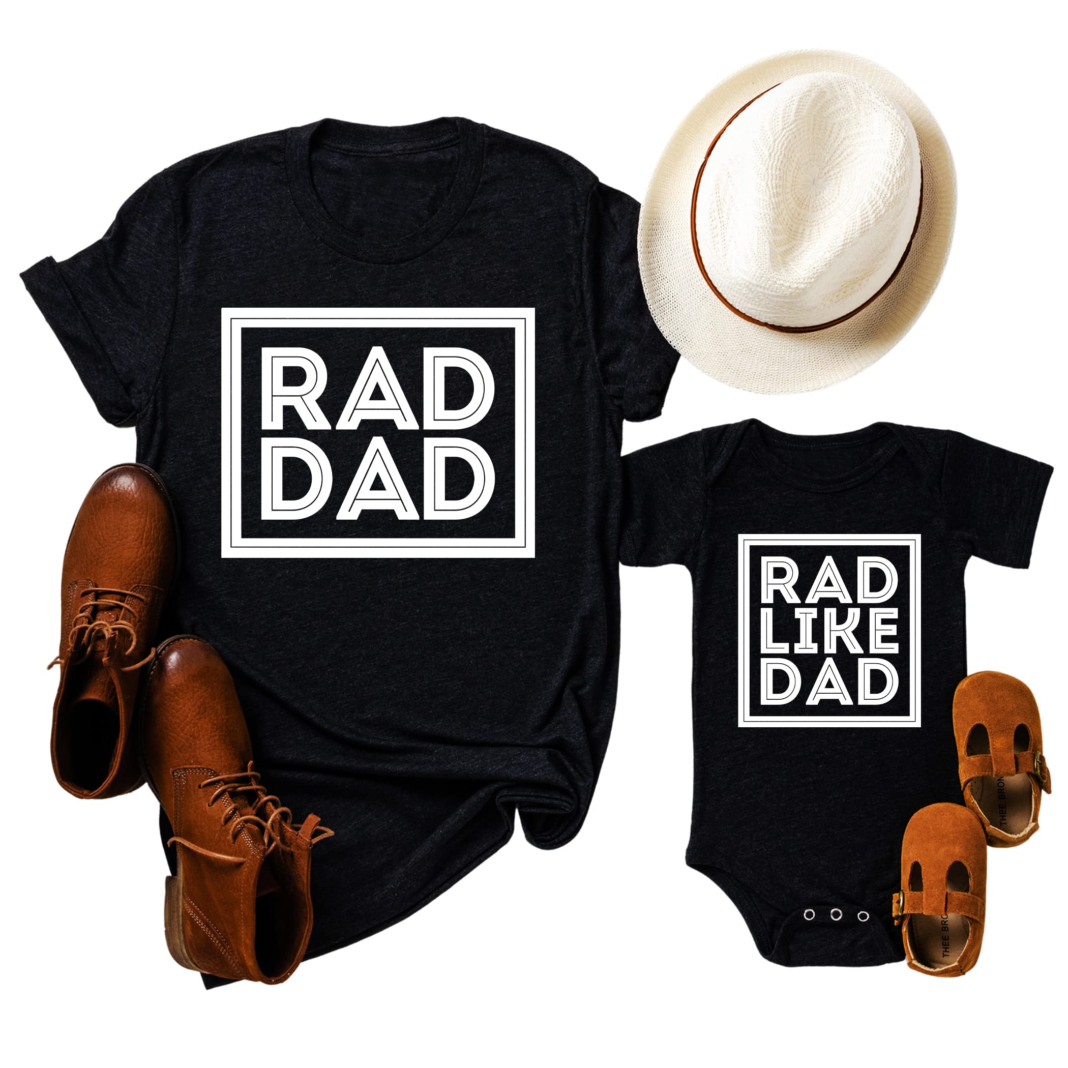 Father and Son Matching Outfit, Rad Dad Rad Like Dad Outfit, Funny Daddy and Baby Outfit, Father's Day Photoshoot Outfit, Gift for Dad