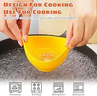 Vista 4 de Poached Egg Cooker - Egg Poaching Cups, Non-Stick Silicone, Microwave & Stovetop, 4 Pack, BPA Free