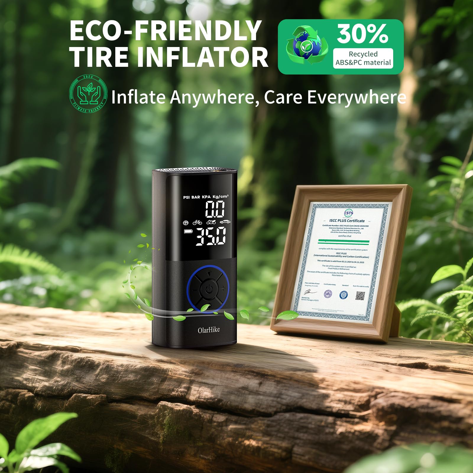 OlarHike Tire Inflator Portable Air Compressor Smart Dual Hose System 160PSI Auto Air Pump for Car Tires Bike — view 9