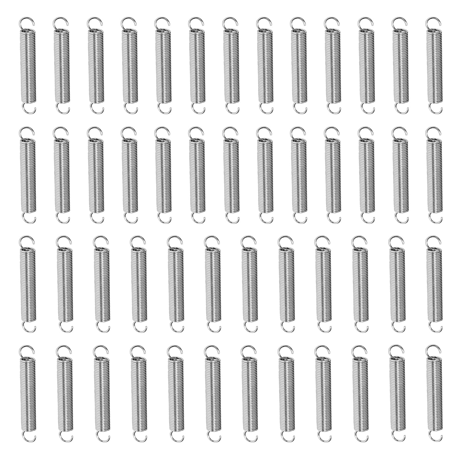 50PCS Extension Spring - Stainless Steel Extension Springs with Hook Ends - 1/4" x 1-1/2" - Ideal for Various Applications - Durable and Reliable Small Springs
