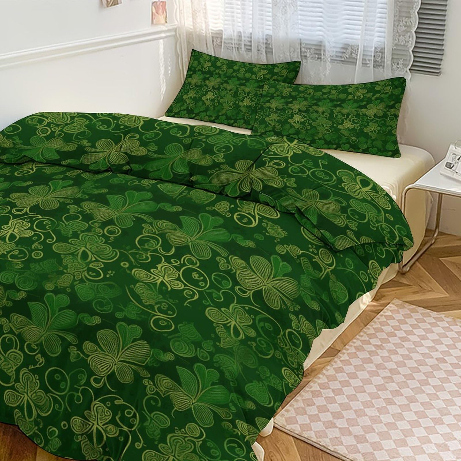 Parure de lit 3 pièces épaisse pour éliminer le froid nocturne