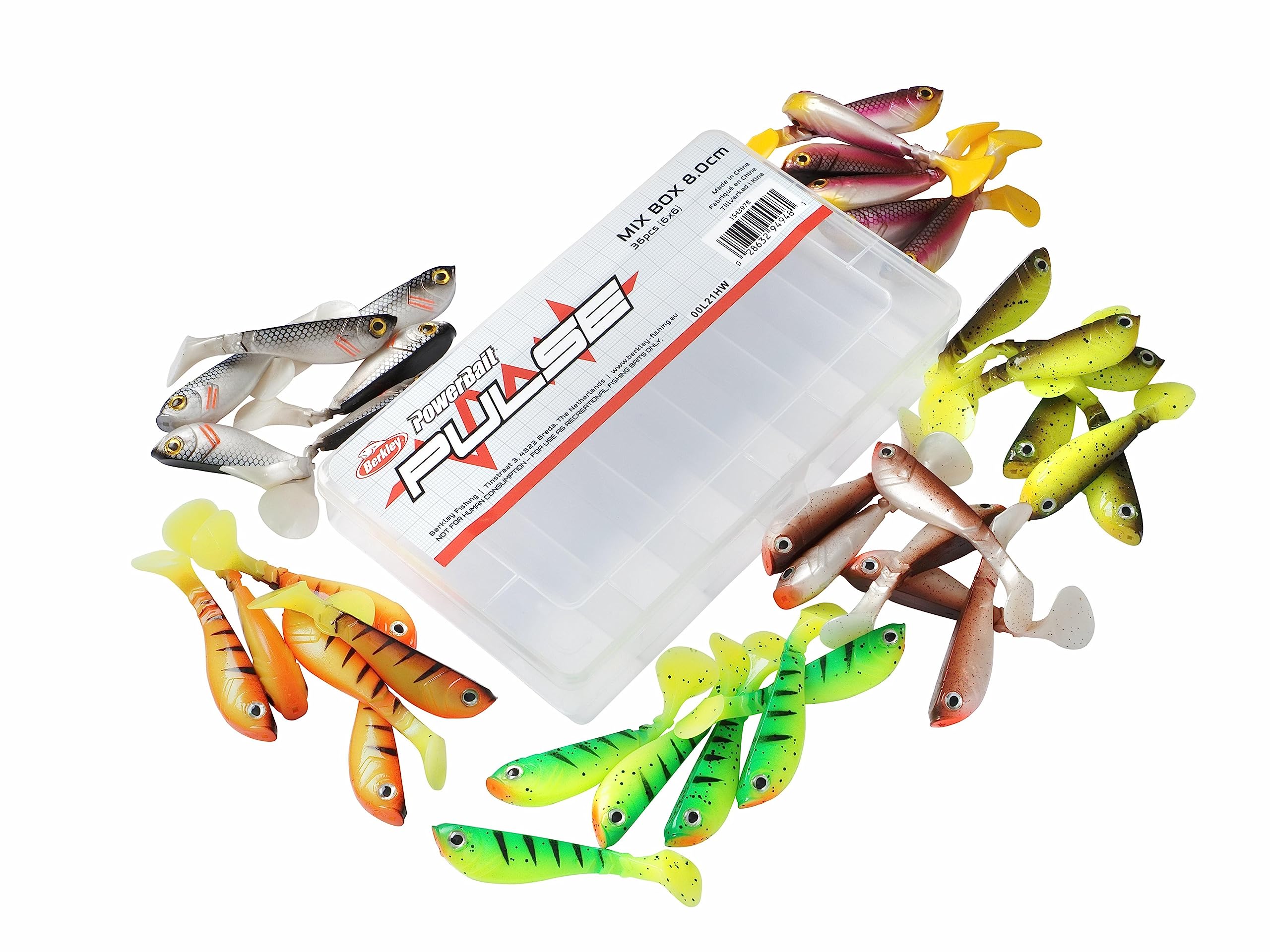 Berkley Pulse Shad Lot de leurres Souples en Forme de Queue de pagaie pour brochet, Perche, Sandre, Truite