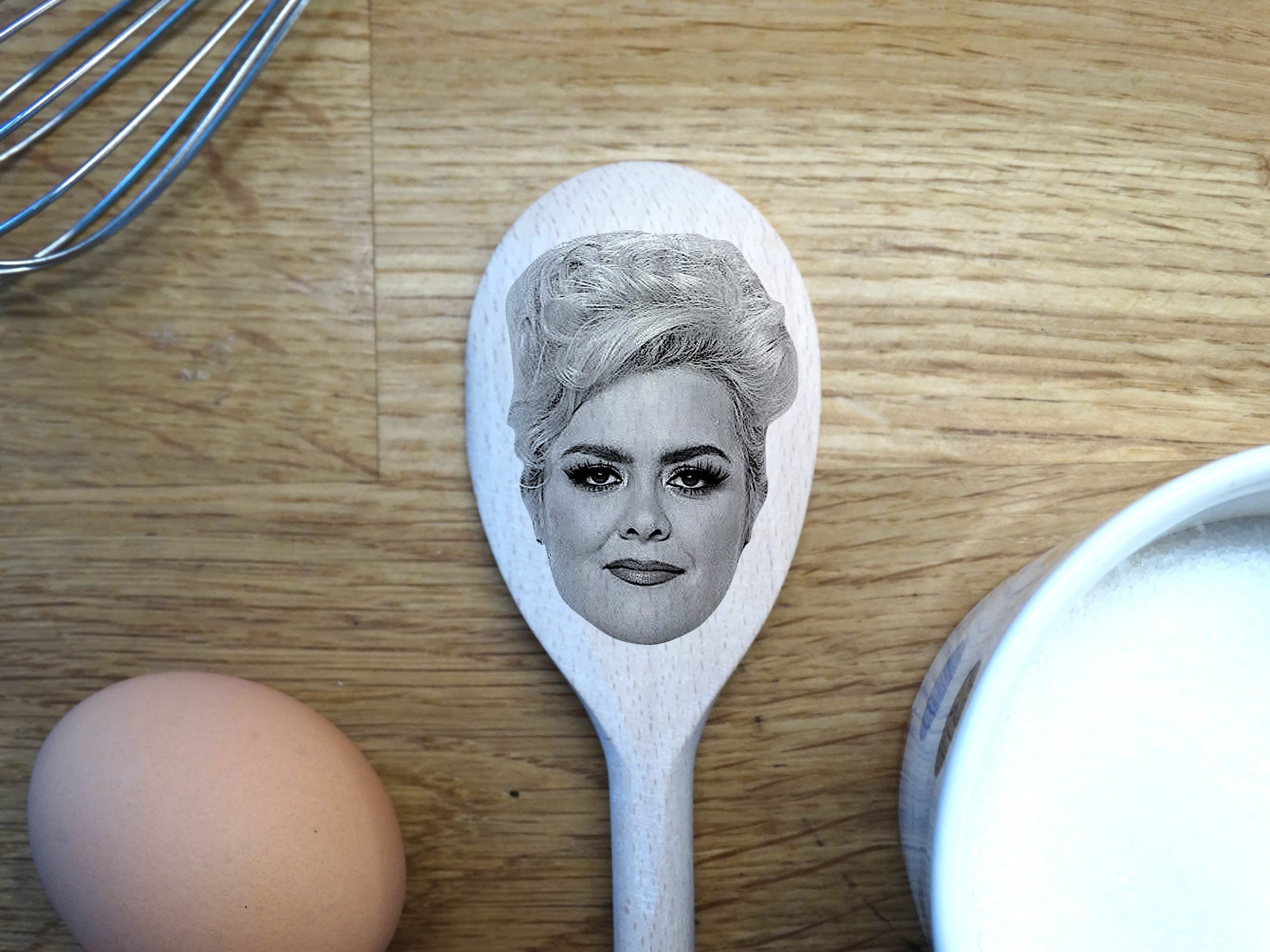 Jayde Adams' Face Engraved on a Wooden Spoon (30cm), Birthday, Christmas Gift. Strictly Come Dancing UK TV Show Star and Comedian